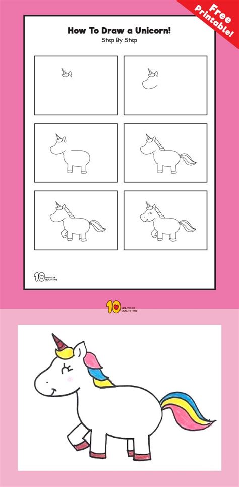How To Draw A Unicorn Step By Step For Kids Unicorn Drawing Drawing