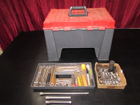 Lot Detail Toolboxstep Stool With Tools