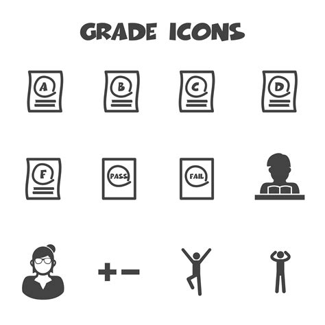 Grade Icons Symbol 633098 Vector Art At Vecteezy