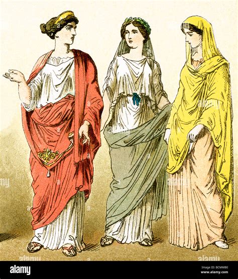 Le Figure Rappresentano Tre Antiche Donne Romane Lillustrazione