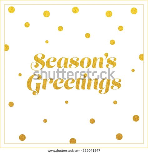 Vector Gold Seasons Greetings Card Design Stock Vector Royalty Free