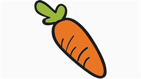 Carrot Cartoon Illustration Hand Drawn Animation Transparent Motion