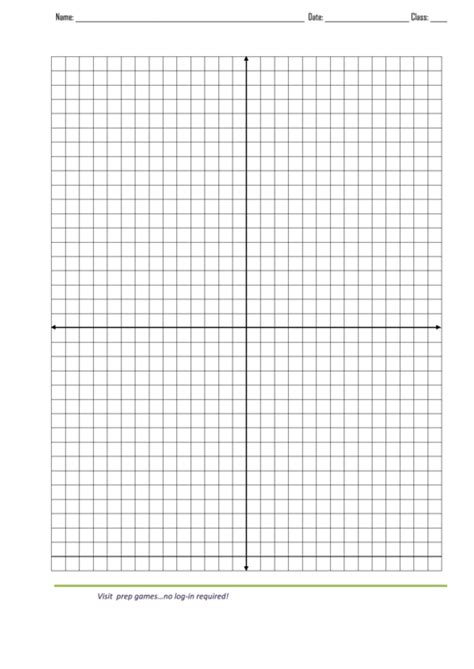 Graph Paper Template With X And Y Axis Printable Pdf Download