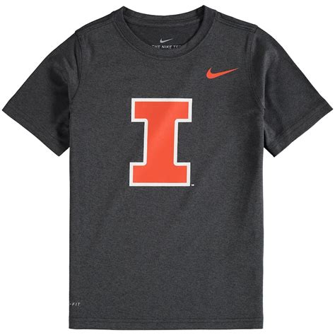 Youth Nike Anthracite Illinois Fighting Illini Logo Legend Performance