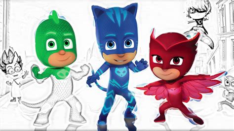 Ensinando Como Pintar Os Pj Masks Em Português Desenho Da Corujita