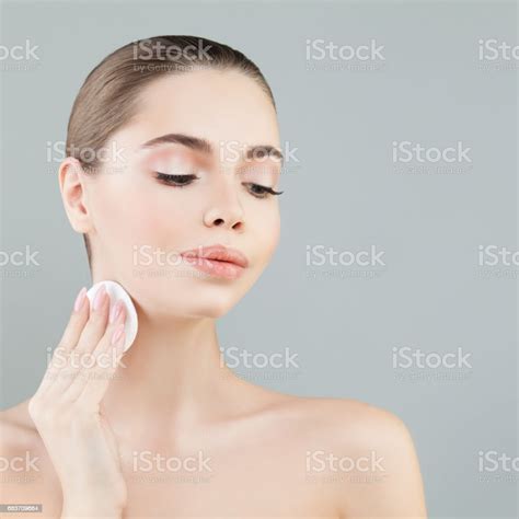 Skin Care Concept Young Healthy Woman With Beautiful Clear Skin Stock