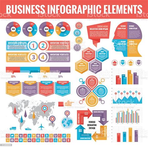 Business Infographic Elements Abstract Infographics Templates Stock ...