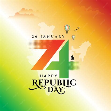 Premium Vector 74th India Republic Day Logo Design