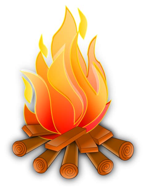 Fire Flame Clip Art Campfire Vector Png Download 14501866 Free