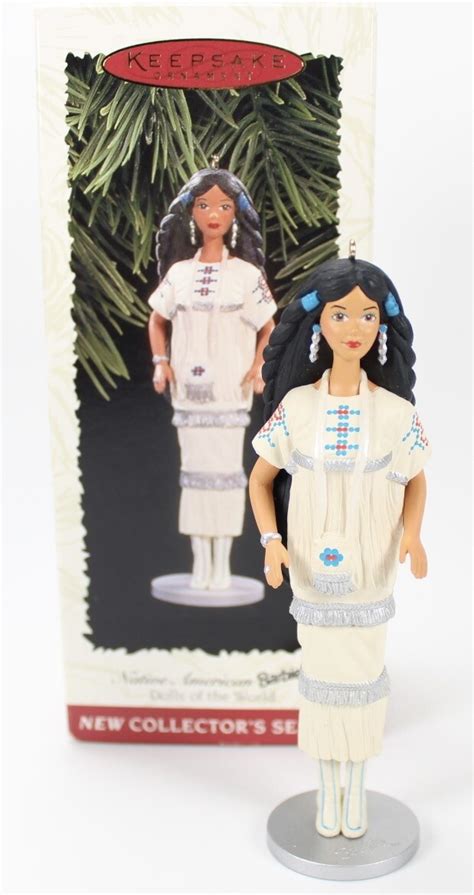 1996 Native American Barbie De Boxed Hallmark Keepsake Ornament