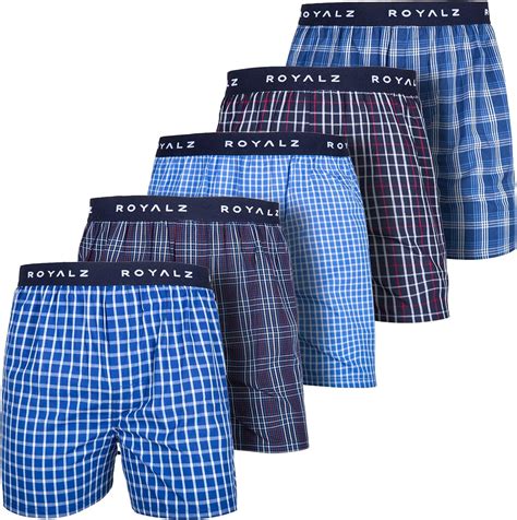 Royalz Mens Boxers Shorts Multi Pack Of 5 American Style Cotton