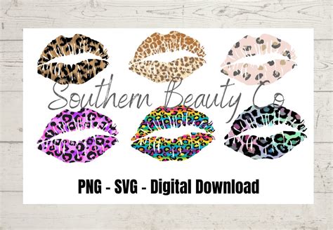 Cheetah Lips Bundle Svg Png 11 Designs Included Etsy