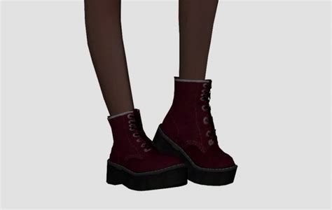 Chunky Combat Boots At Elliesimple • Sims 4 Updates Chunky Combat