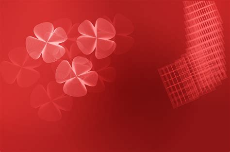 Red Four Leaf Clover Background Free Stock Photo Public
