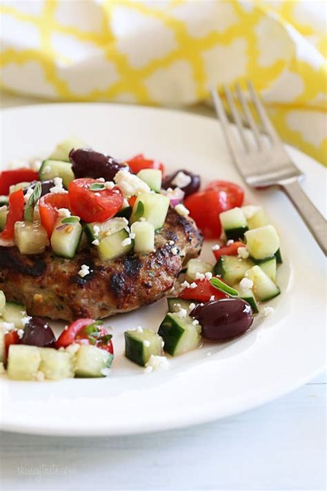 Naked Greek Feta Zucchini Turkey Burgers Healthy Recipes Skinny