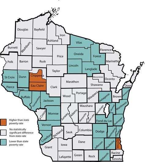Counties Of Wisconsin Map With Cities Map