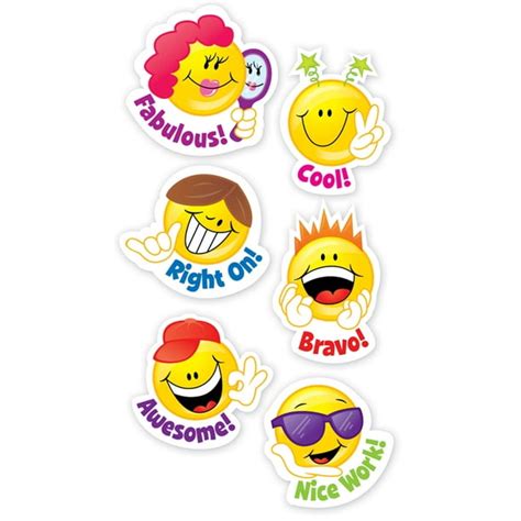 Smiley Faces Stickers 60 Pc