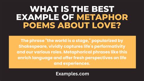 Metaphor Poems About Love 7 Examples