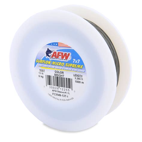 Afw Surflon Micro Supreme Nylon Coated 7x7 Stainless Steel Leader