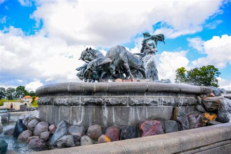 The Gefion Fountain Copenhagen Denmark Stock Photo Image Of History
