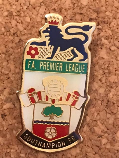 Fa Premier League Southampton Fc Enamel Pin Badge 199697 Etsy
