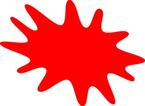 Red Splat Clip Art At Vector Clip Art Online Royalty Free