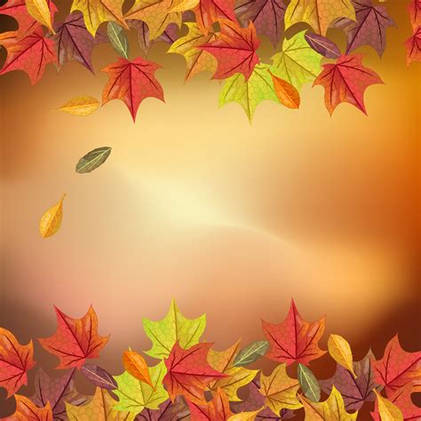 Lovely Autumn Background With Realistic Download Free Vectors