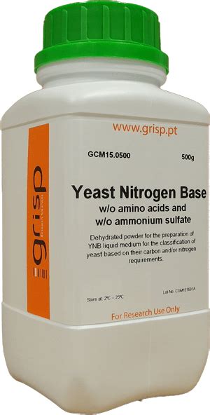 Yeast Nitrogen Base (without added amino acids and WITHOUT ammonium sulfate), 500g | Boca Scientific
