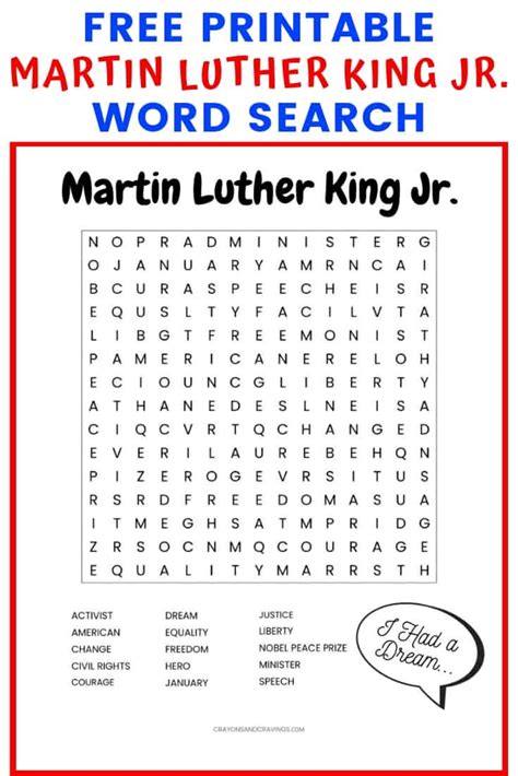 Free Printable Martin Luther King Jr Worksheets Bmp City