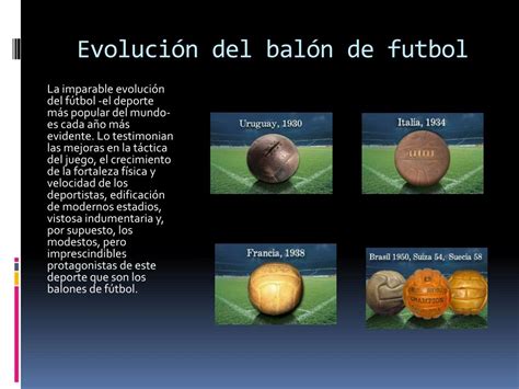 PPT Evolución del balón de futbol PowerPoint Presentation free download ID