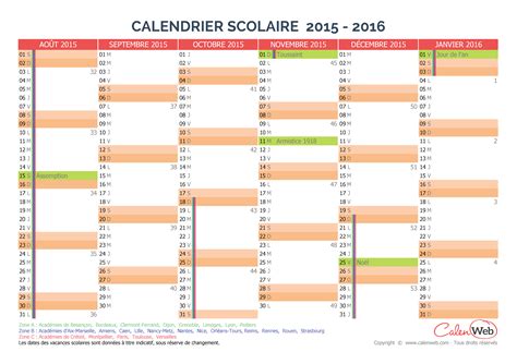 Calendar Calendrier Scolaire 2016