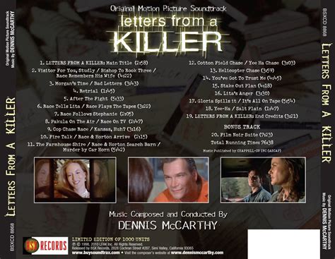Letters From A Killer Original Soundtrack By Dennis Mccarthy