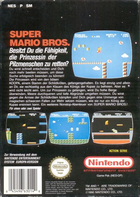 Super Mario Bros 1985 Nes Box Cover Art Mobygames