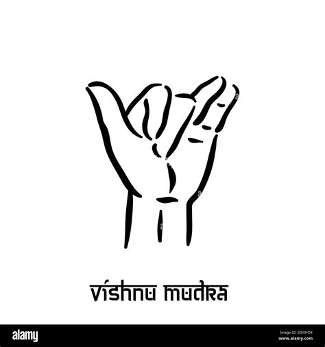 Vishnu Mudra Hand Stock Vector Images Alamy