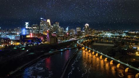 Starry Night In Minneapolis Photograph By Gian Lorenzo Ferretti Fine