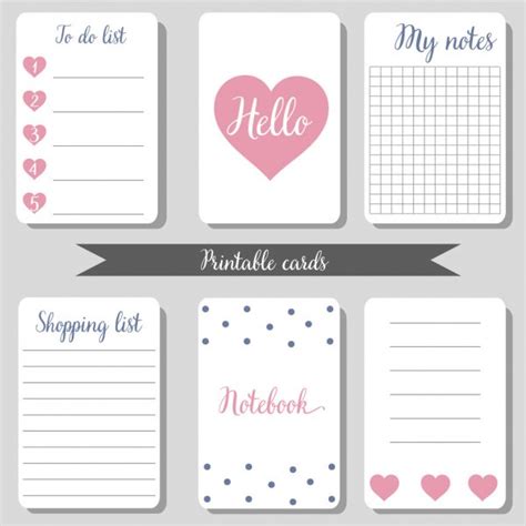 Cute Journal Cards Vector Images Royalty Free Cute Journal Cards
