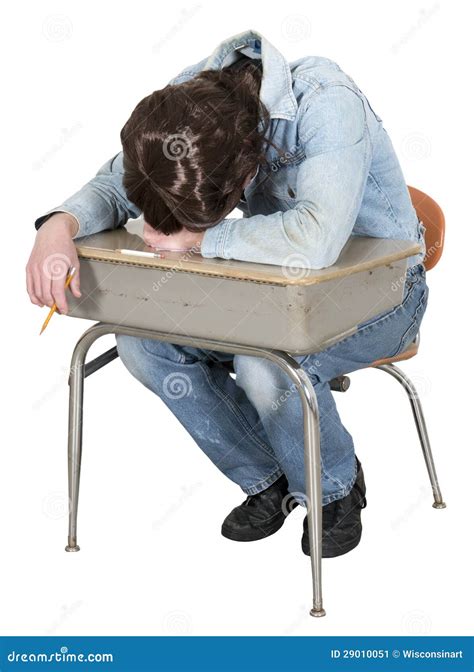 Funny Bored High School College Student Isolated Stock Image Image