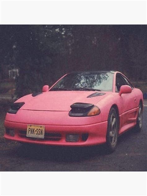 Pink Season Pink Car Poster By Penstareoutlet Redbubble