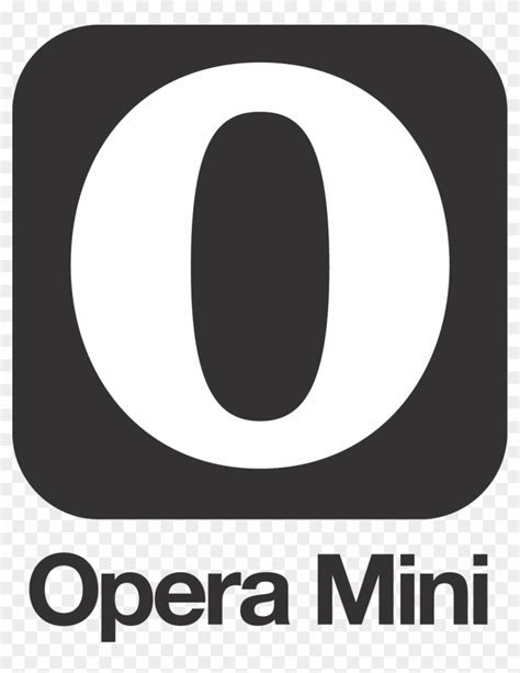 Opera Mini Logo Flat Opera Mini Black Browser Hd Png Download