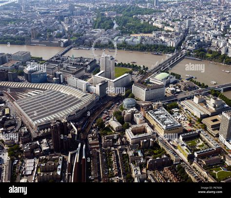 Aerial View Of Waterloo Station London Uk Stock Photo Alamy