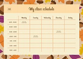 Editable class schedule for schools | Class schedule template, Class ...