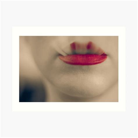 Smoke And Red Lips Art Print For Sale By Thubakabra Redbubble
