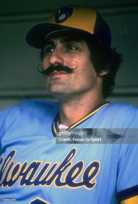 Pitcher Rollie Fingers Of Milwaukee Brewers Watches The Action From