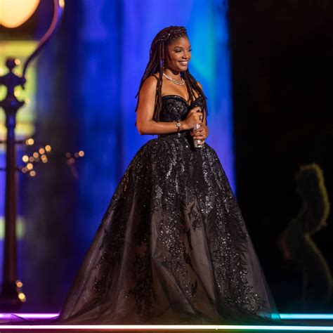 Halle Bailey Is The Halloween Princess Of My Dreams In This Twinkly Black Ball Gown Popsugar