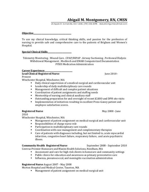 Are you working as a nurse in the medical industry and you think the time has come to change jobs at a different hospital or care facility? medical surgical nurse resume Example | Registered nurse resume, Nursing resume, Nurse job ...