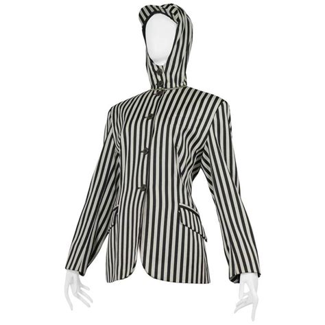 Jean Paul Gaultier Stripe Hood Jacket 1991 At 1stdibs