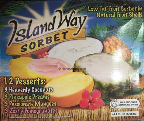 Island Way Fruit Shell Sorbet Harvey Costco