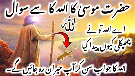 Hazrat Musa A S Ka Allah Se Sawal E Allah Tune Chipkali Ko Kiyu Paida