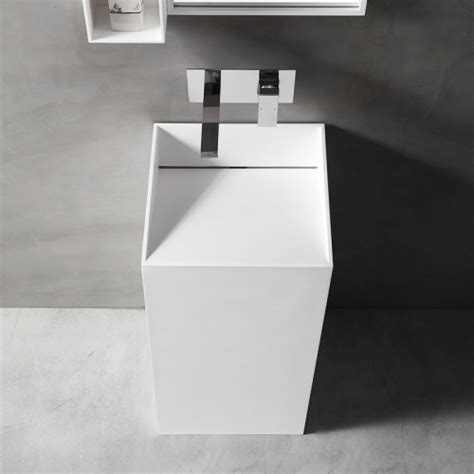 Freestanding Pedestal Solid Surface Wash Basin Tw Z313