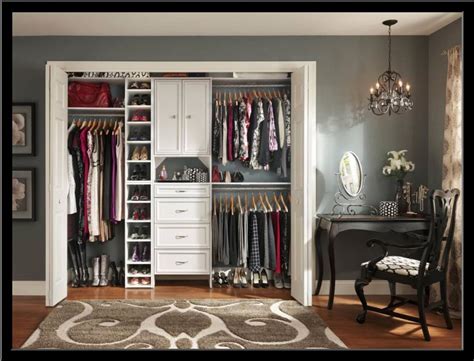 Since purchasing this set, i have also seen a lot of closet shelving ideas that utilizes decorative baskets and boxes to store loose items like scarves, belts, and hats. 5 foot closet design ideas | Closet remodel, Closet ...